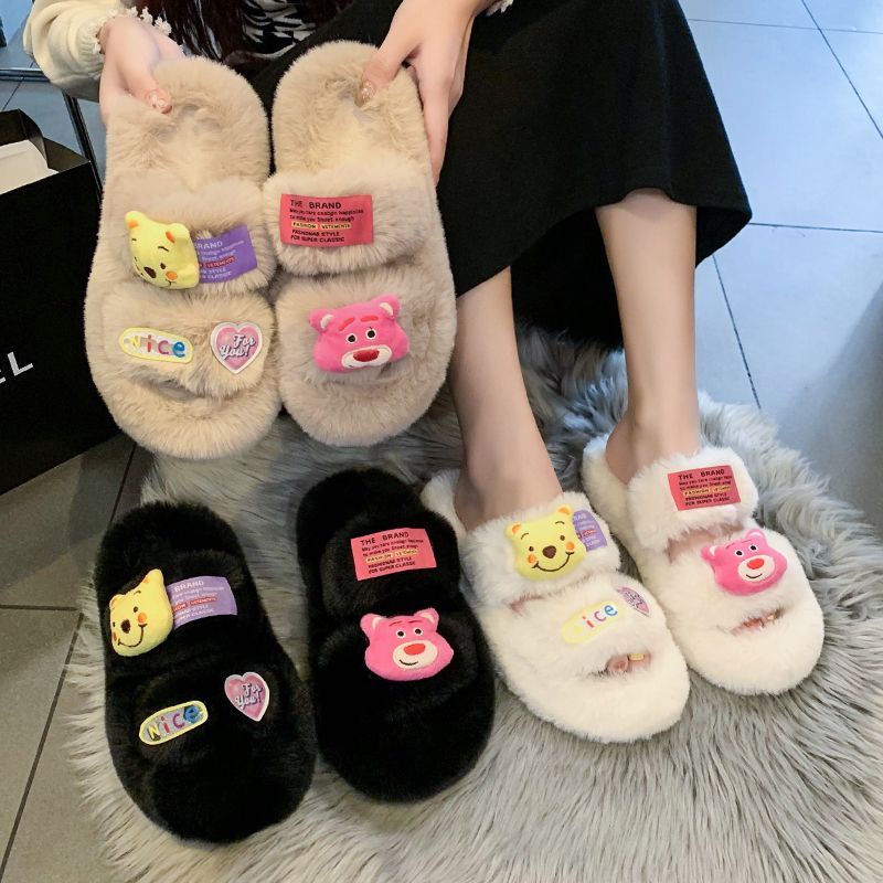 Dép Bông Đi Trong Nhà Chống Trượt Hình Hoạt Hình Dễ Thương Cho Nữ