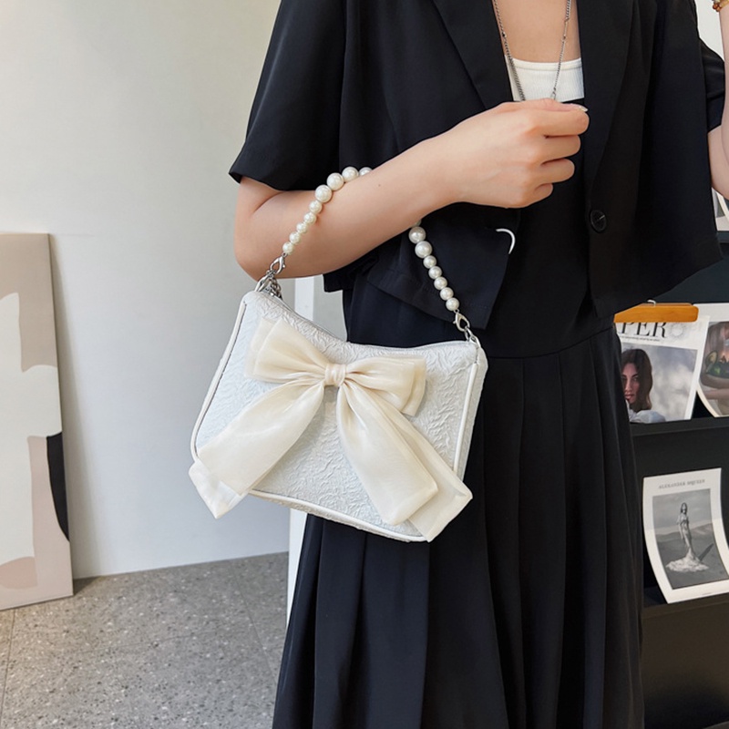 Túi đeo vai IELGY đính ngọc trai nhân tạo nhỏ xinh thời trang cho nữ