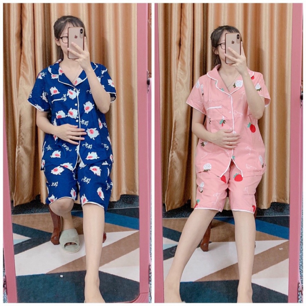 Bộ bầu mặc nhà chất mát mùa hè mới mặc bầu kết hợp sau sinh tiện lợi - Tổng kho váy bầu - HT-