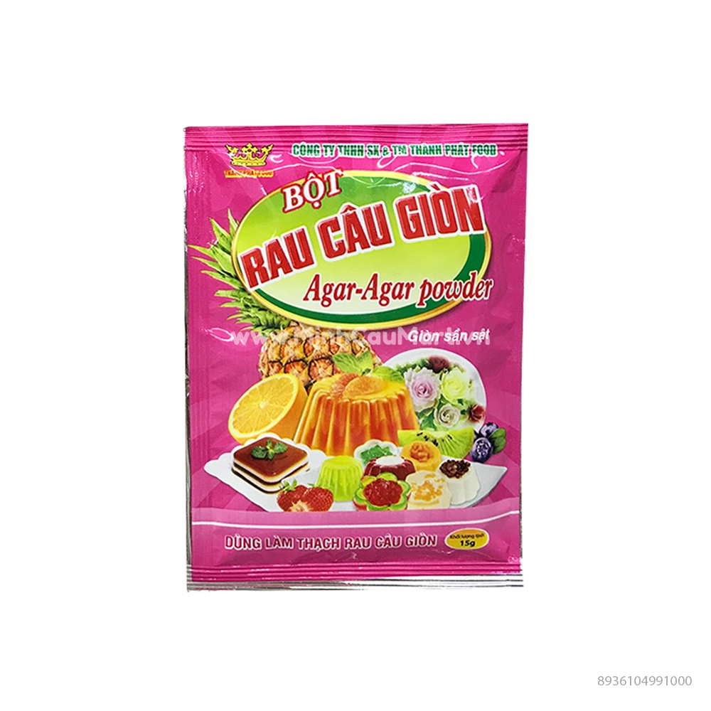 Bột thạch rau câu giòn Agar Thành Phát 15g dùng cho 2 lít thạch giòn