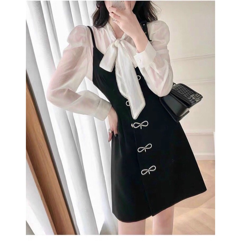 🌈 SET ÁO SƠ MI - YẾM ĐEN ĐÍNH ĐÁ