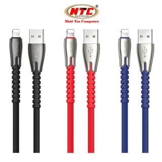 Cáp sạc và truyền dữ liệu Hoco U58 Core cổng Lightning max 2.4A, dài 1.2M - Hàng chính hãng