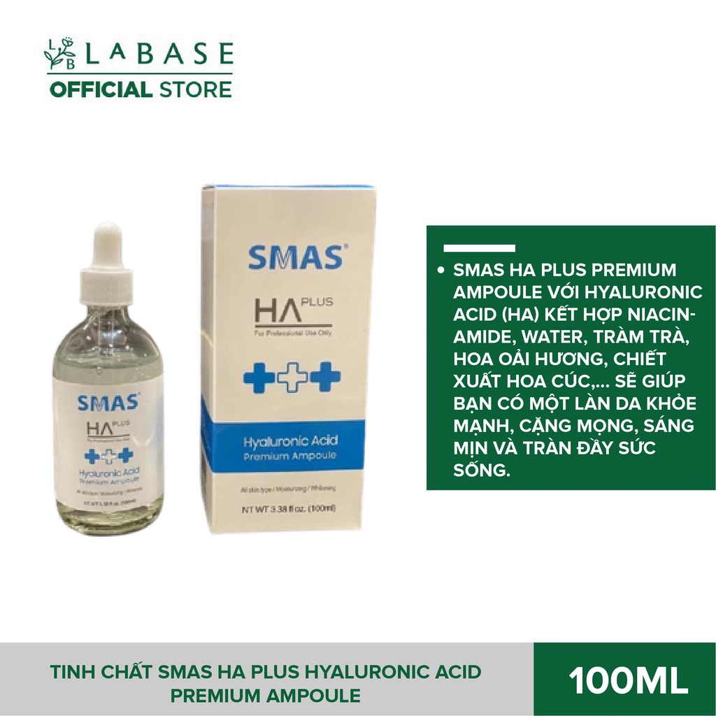 Serum cấp ẩm và phục hồi Smas  HA Plus Hyaluronic Acid 100ml /  Vitamin B5 Hydra Serum 120g