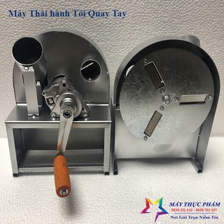 Máy thái hành tỏi quay tay tặng kèm bộ 3 dao