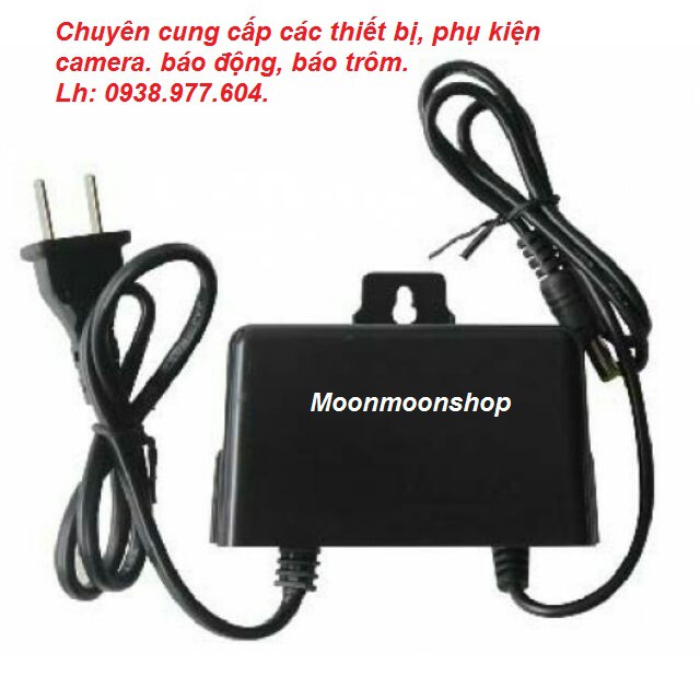 Adapter camera nguồn 12V - 2A loại ngoài trời, trong nhà có móc treo, Nguồn camera chống nước