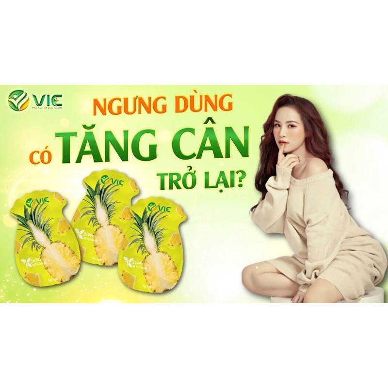 Kẹo dứa Plus Giảm Cân Tan Mỡ Ngọt Ngào Vic Organic