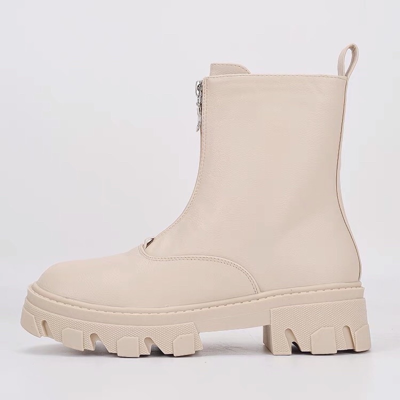 Combat boots da màu be và đen . xuất uk