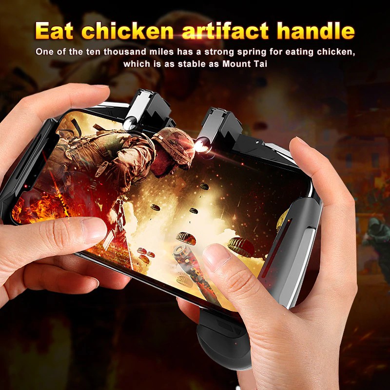 Tay cầm hỗ trợ chơi game PUBG trên điện thoại có nút L1R1 tiện dụng