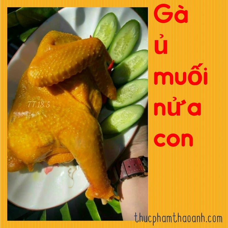 Gà, ri, ủ ,muối, gà ủ muối-VĨ nửa con