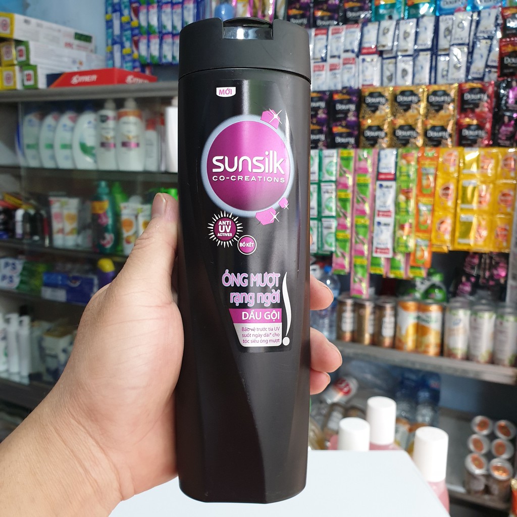 DẦU GỘI ĐẦU SUNSILK BỒ KẾT ÓNG MƯỢT DẠNG NGỜI CHAI 320G