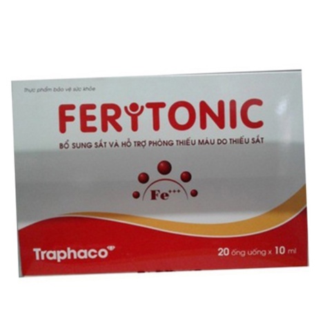 FERITONIC – Hỗ trợ bổ sung sắt, tái tạo hồng cầu, phòng thiếu máu ở phụ nữ có thai, trẻ em (20 ống)