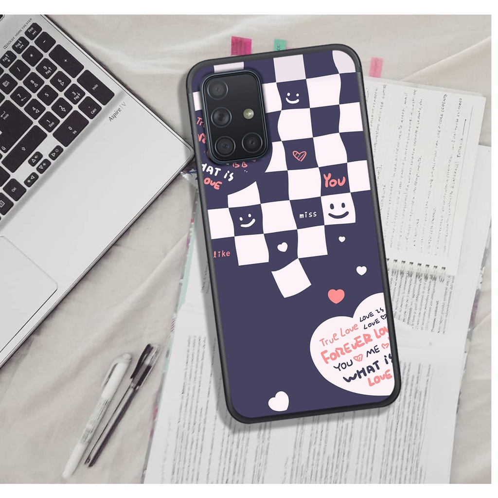 Ốp Lưng Samsung A31 - A51 - A71 - M51  , In Hình &quot;Black Heart&quot; Phong Cách Đẹp.
