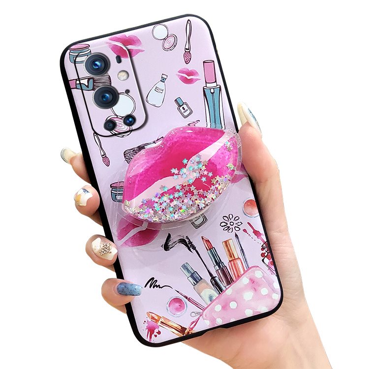 Fashion Design Anti-dust Phone Case For One Plus 9Pro/1+9 Pro foothold Shockproof Back Cover phone stand holder