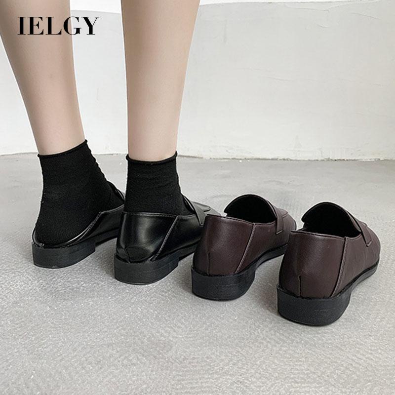 Giày lười IELGY mũi vuông màu sắc thời trang cho nữ