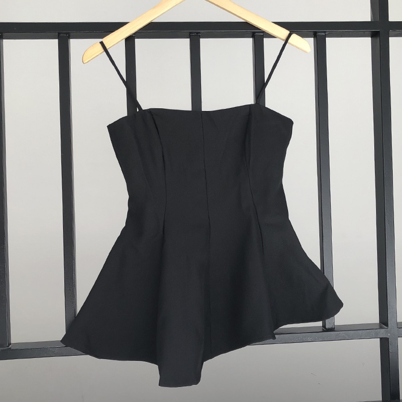 Áo 2 dây đuôi xòe kiểu peplum dễ thương thanh lịch