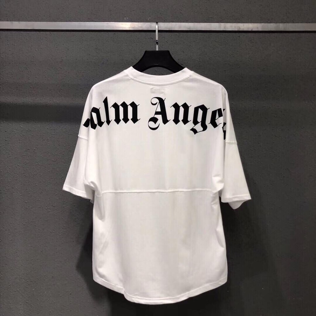 Áo in chữ Palm Angels đen trắng cực chất [FREESHIP] Áo unisex, áo đôi,áo thun nam nữ đen trắng from rộng, vải cotton xịn