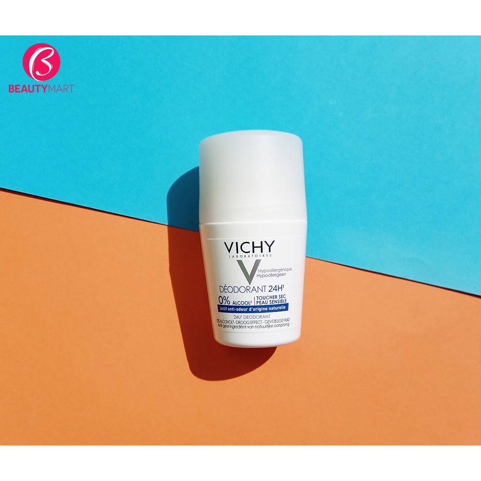 [Freeship+Tặng quà] Lăn khử mùi, giảm mồ hôi Vichy trắng cho bà bầu chính hãng Pháp - BeautyMart