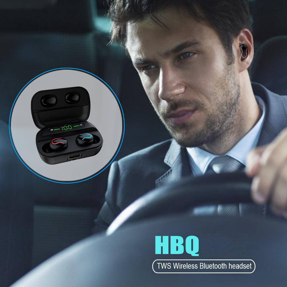 [Mã ELMS05 giảm 5% đơn 300k]Tai Nghe Bluetooth True Wireless HBQ Q82 LED Stereo V5.0 + EDR - Hàng Chính Hãng