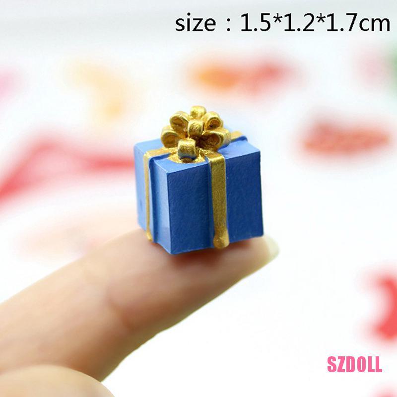 Set 5 Hộp Quà Tặng Giáng Sinh Mini 1/12 Cho Nhà Búp Bê