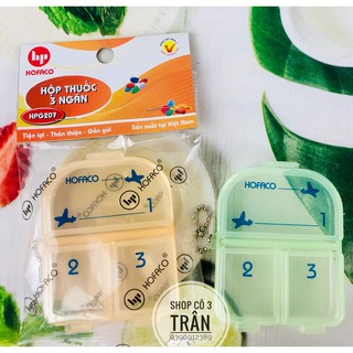 Hộp chia thuốc 3 ngăn HPG207 an toàn, tiện lợi - Nhựa cao cấp HOFACO