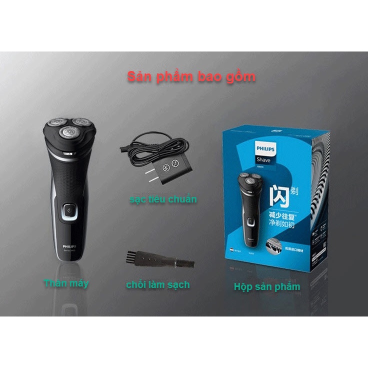 Hàng cao cấp - Máy cạo râu Philips Shaver series 2000, 3 lưỡi cạo 5D siêu sạch