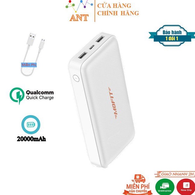 Sạc dự phòng MOFIT MF2 20000mAh sạc nhanh chính hãng