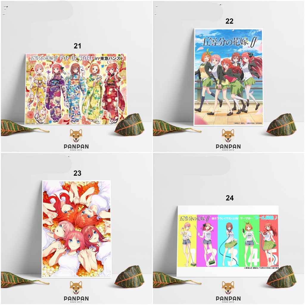 Postcard Cao Cấp - Poster Go-Toubun no Hanayome