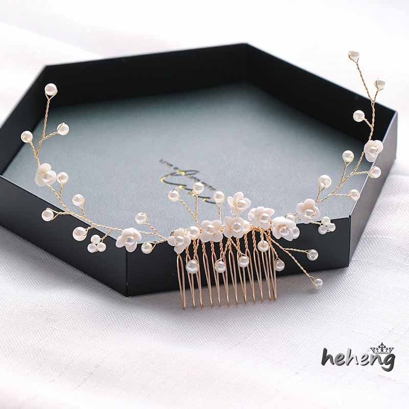 Lược Cài Tóc Hình Hoa Cho Cô Dâu Ngày Cưới
