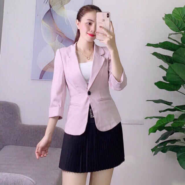Áo vest kẻ tay lỡ