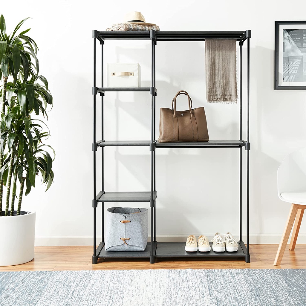 (Cao Cấp) Kệ Treo Quần Áo Chữ A 4 Tầng 2 Ngăn Kệ Để Đồ Rộng Rãi Khung Kim Loại Tiết Kiệm Diện Tích J0323