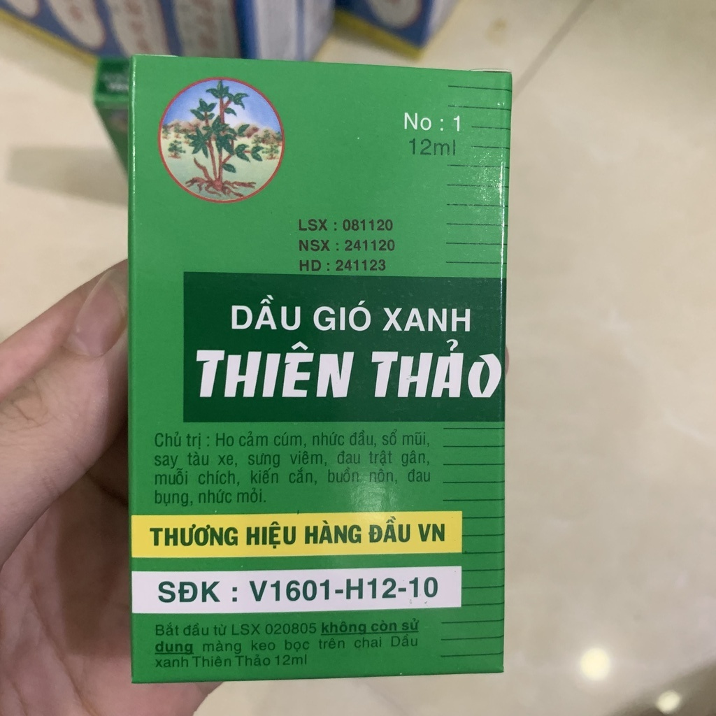 Dầu gió xanh Thiên Thảo chai 12ml