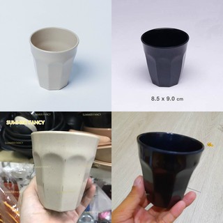 Ly 8.5 x 9 cm ~ 300ml nhựa melamine cốc uống trà đen, nâu kem - cup mug SF-LY26