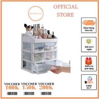 Kệ Tủ Đựng Mỹ Phẩm Đồ Trang Điểm Mini Trong Suốt 4 Tầng Tashuan TS-5338 - đồ dùng đựng đồ đa năng gia đình