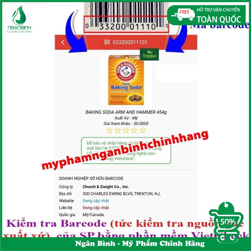 Bột Baking Soda đa công dụng khử mùi, giảm khuẩn, tẩy rửa, làm bánh, chăm sóc da 454g