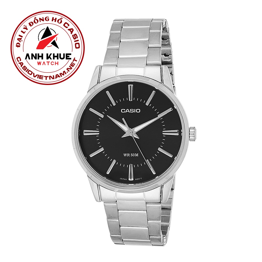 Đồng hồ Casio Nam MTP-1303D-1AV Dây kim loại - Mặt màu đen