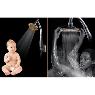 Bộ sen tắm tăng áp 9002 ( Tay sen tăng áp + dây sen inox + đế cài sen )
