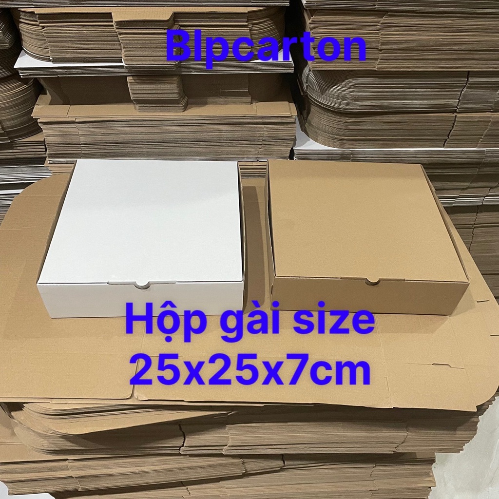 HỘP GÀI ĐỰNG QUẦN ÁO, PHỤ KIỆN SIZE 25X25X7CM BỘ 5 HỘP CARTON