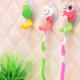 Móc dán tường treo bàn chải đánh răng silicon hình thú dễ thương, tiết kiệm không gian nhà tắm