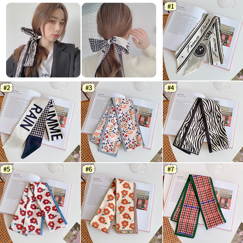 Korean Style Hairband Retro Silk Scarf Hair Accessories Women Scrunchies