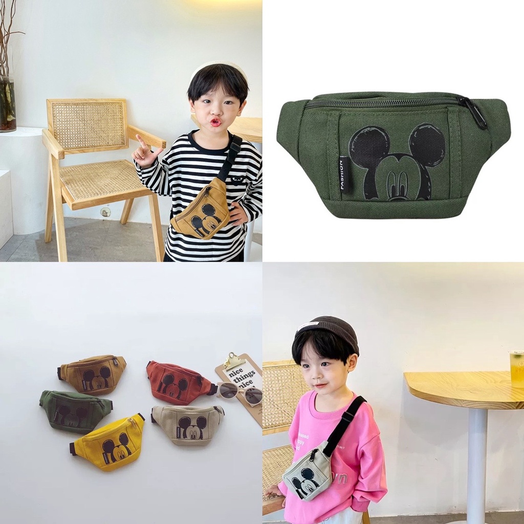 Túi Đeo Chéo Hình Chuột Mickey Dễ Thương Cho Bé