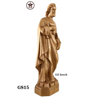 Tượng  gỗ Thánh Giuse cao 15cm