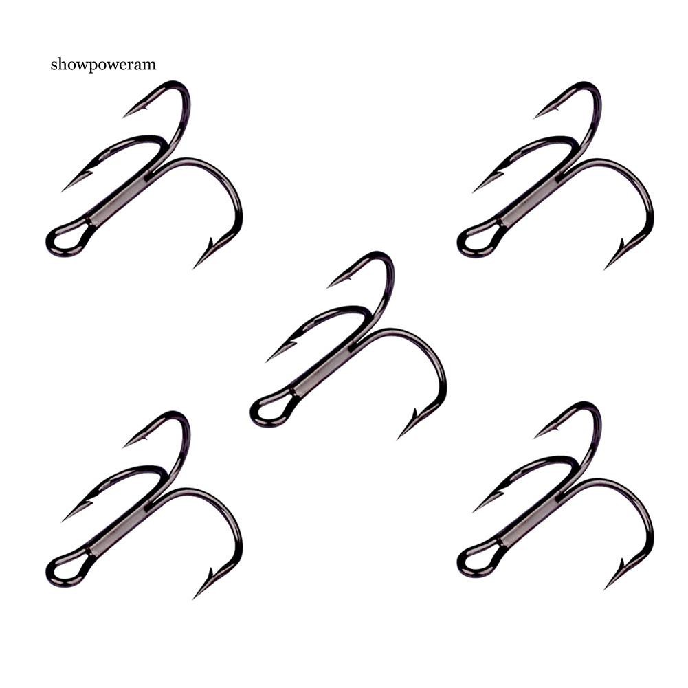 Set 50 Mồi Câu Cá Ba Lưỡi Bằng Thép Cacbon Chất Lượng Cao