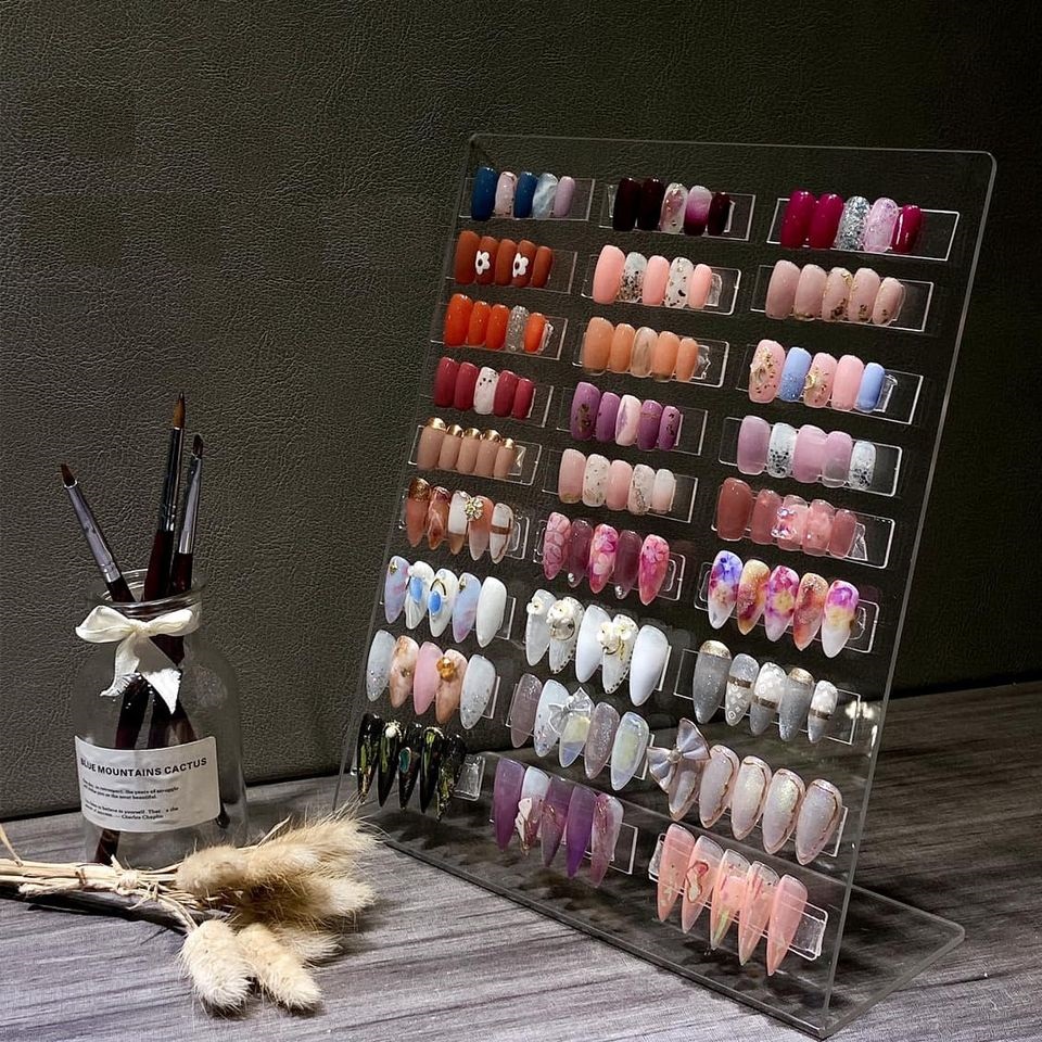 Khung Trưng Bày móng mẫu mica  - bảng bày móng nail
