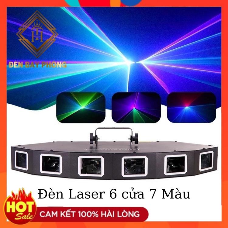 ĐÈN LASER 6 CỬA 7 MÀU HÌNH QUẠT - CHUYÊN DÙNG QUÉT TIA , THÍCH HỢP QUÁN BAR , VŨ TRƯỜNG CHUYÊN NGHIỆP