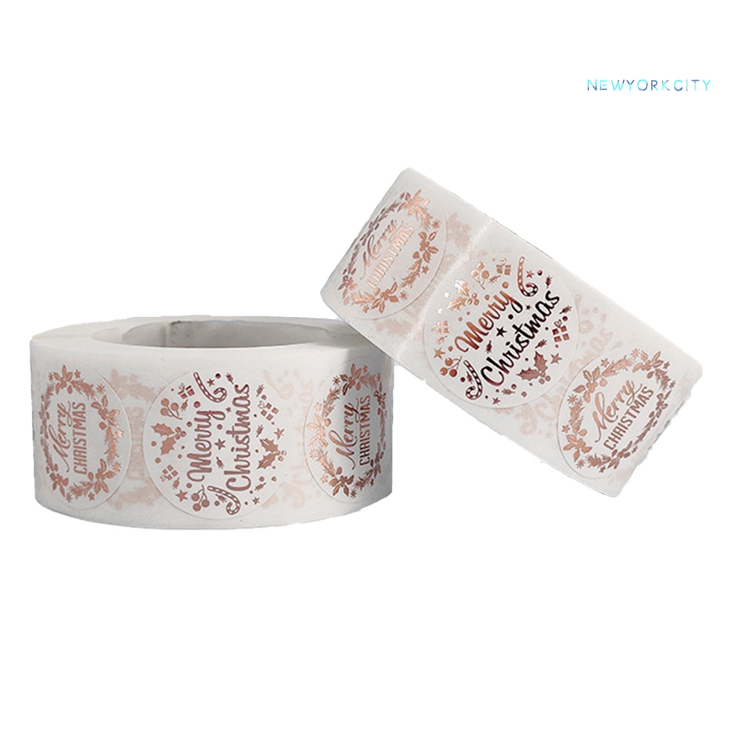 Bộ 500 Miếng Dán Chữ Merry Christmas Màu Vàng Hồng