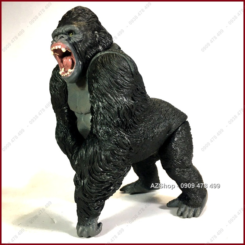 Mô Hình King Kong Khỉ Đột Gorilla - Có khớp Tay Chân Đầu - Cao 15cm