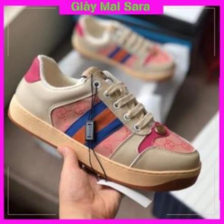 👟👟Giày Sneaker GUCCI Sơn Tùng ,Hải tú GG 3 vạch hàng cao cấp da thật cực chất full box size | BigBuy360 - bigbuy360.vn