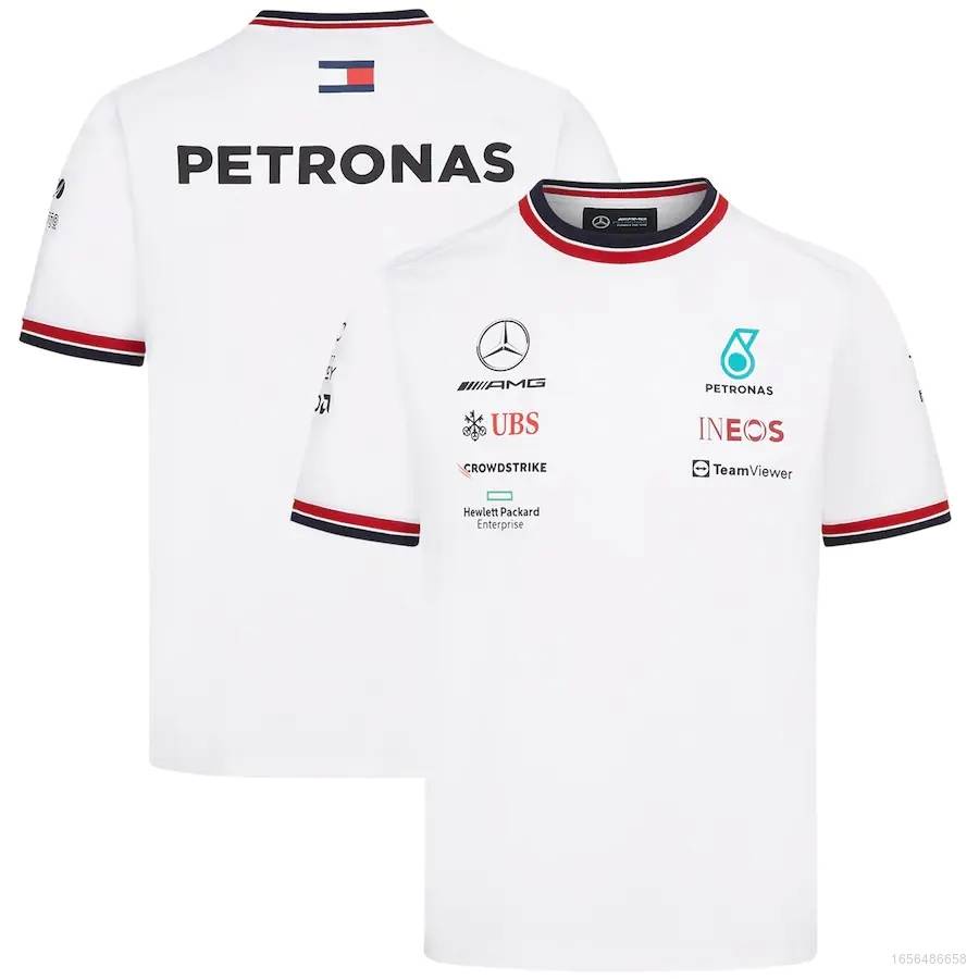 Áo Thun Thể Thao Tay Ngắn In Hình Xe Hơi Mercedes AMG Petronas F1 2022 Plus Size PY2