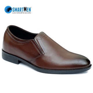 Giày da bò nguyên miếng SmartMen GL203 (Nâu)