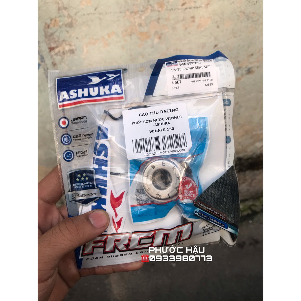 FULL BỘ PHỐP BƠM NƯỚC MÁT WINNER 150 , SÔNIC150r , ASHUKA MALAYSIA - HẬU RACING SHOP